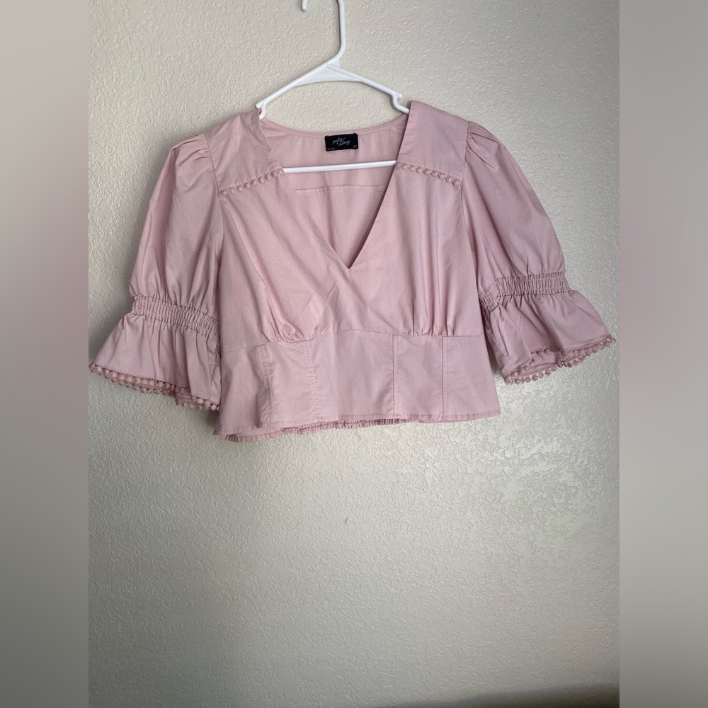 Pink Women's Top by [Brand]‎ size L